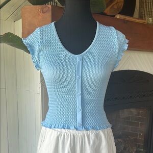 Urban Rebel Smocked Ruffled Blouse